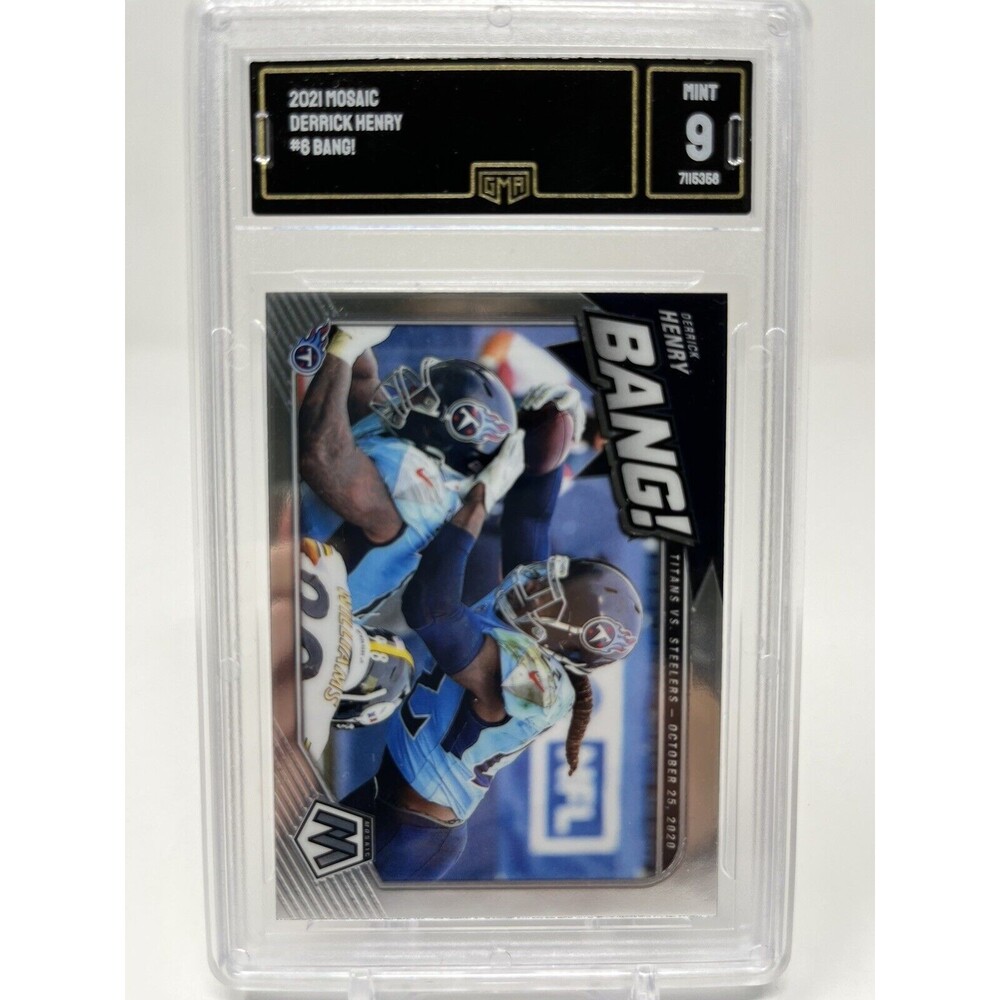 2021 PANINI MOSAIC FOOTBALL BANG! DERRICK HENRY #6 TENNESSEE TITANS GMA 9